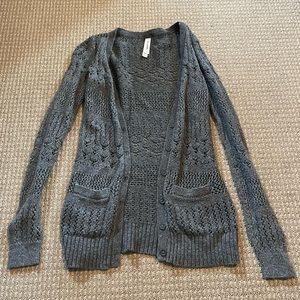 Aeropostale Gray Sweater Cardigan